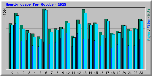 Hourly usage for October 2025